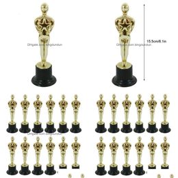 Objets décoratifs Figurines 12pcs Oscar Statuette Moule Récompenser les gagnants de magnifiques trophées lors des cérémonies 230815 Drop Delivery Dhrhk