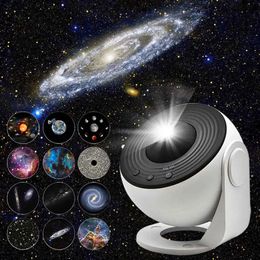 Decoratieve objecten beeldjes 13 in 1 sterrenhemel Galaxy-projector LED-nachtlampje planetarium ruimtesterlamp voor kinderen cadeau slaapkamer speelkamerdecoratie 231216