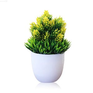 Objets décoratifs Figurines 1 PC Plantes Artificielles Bonsaï Petit Arbre Pot Plantes Faux Fleurs En Pot Ornements Pour La Maison Décoration Hôtel Jardin Décor L230724