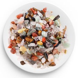 Decoratieve objecten beeldjes 200g quartz verpletterde kristallen stenen onregelmatige Pebble-vormige gravels DIY rock voor ingemaakte planten Resin vaas vullen