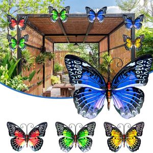 Decoratieve objecten Beeldjes 2021 Metalen Vlinder Wall Art Decor Mooie vintage sculpturen Ornament voor Thuis Patio Garden @ls