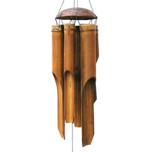 Objetos decorativos Figuras 2023 Campanas de viento de bambú Tubo de campana grande Madera de coco Hecho a mano Interior y exterior Colgante de pared Campanilla Decoraciones Regalo 230731