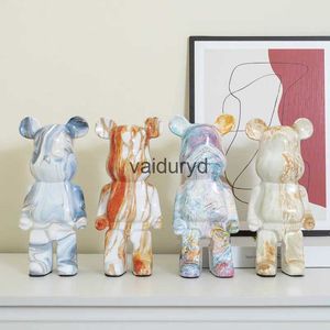 Objets décoratifs Figurines 28CM ours violent en céramique ornements faits à la main vitrine magasin moderne jouet stockage de vin argent jarvaiduryd