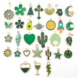 Objets décoratifs Figurines 30 pièces accessoires de bijoux Bracelet pendentif KC or goutte d'huile collier à faire soi-même fabrication de porte-clés