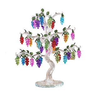 Objets décoratifs Figurines 36 Accroches Cristal Grape Tree Décorations Fengshui Verre Artisanat Décor À La Maison Figurines Année De Noël Cadeaux Souvenirs Ornements 230628