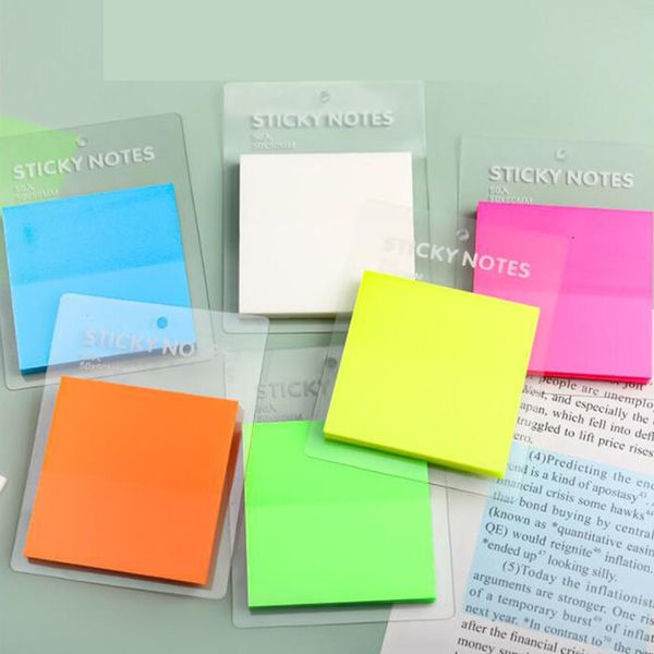 Objets décoratifs Figurines 36 pcslot Coloré Transparent Bloc-Notes Notes Autocollantes Papeterie Étiquette Bloc-Notes Planificateur Autocollant Post Fourniture en gros 230204