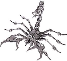 Decoratieve objecten Figurines 3D Metal roestvrij staal Scorpion King Jigsaw DIY geassembleerd afneembaar model puzzel speelgoed ornament festival cadeau 230224