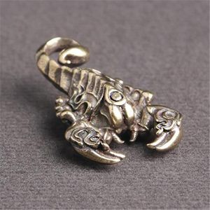 Decoratieve objecten Figurines 3D Mini Scorpion Casting Animal Figurine Retro Style Metal Sculpture Home Office Room Desktop Decoratie Coll