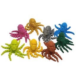 Decoratieve objecten Beeldjes 3D Geprinte Gelede Rocktopus Flexibel Realistisch Gemaakt Ornament Speelgoed Model Home Office Decoratie Decor Kids Geschenken 230711