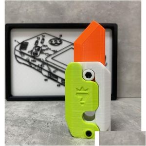 Objets décoratifs Figurines 3D Impression Cub Jum Small Radish Knife Mini modèle Prix étudiant Décompression Drop Toy Drop délivre DHMT5
