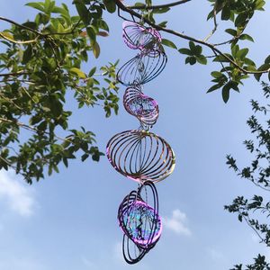 Decoratieve objecten Beeldjes 3D Roterende Windgong Levensboom Spinner Bell Voor Home Decor Esthetische Tuin Opknoping Decoratie Outdoor Windchimes Set 230701