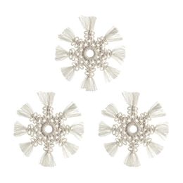 Objets décoratifs Figurines 3pcs Pography Prop Ornement Home Decor Flocon de Neige Porte Ronde Macramé Tenture Murale Mariage Multifonction Livin