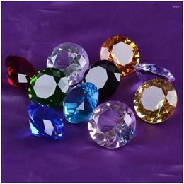 Objets décoratifs Figurines 40Mm Cristal Verre Diamant Décor À La Maison Ornements Fengshui Décoration De Mariage Accès Dh6I4