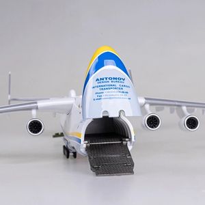 Decoratieve objecten Figurines 42 cm 1/200 Schaal voor Antonov AN-225 MRIYA Transportvliegtuigen Simulatie Vliegtuighars Plastic Replica Model speelgoed voor verzameling 230523