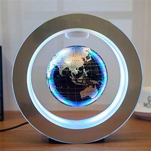 Decoratieve objecten Figurines 4inch ronde LED Globe Floating Globe Geography Levitating Roterende Night Lamp World Map School Kantoor Offer Home Decor