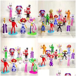 Objets décoratifs Figurines 691012pcs L'incroyable Circus Figure Action PVC Modèle High Quality Toy Desk Decor Collection Chil Dhgae