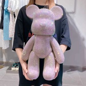 Objets décoratifs Figurines 75 cm Grand Bearbrick Figure Crystal Diamond Bear Statue DIY FAITES MAINS FAITES MAIN