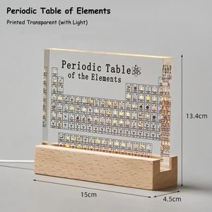 Objets décoratifs Figurines élément acrylique décoration de table périodique cadeau créatif pour étudiant enseignement de la chimie et étude chimique 231216