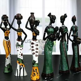 Decoratieve Objecten Beeldjes Afrikaanse Figuren Ornamenten Woondecoratie Accessoires Handwerk Standbeeld Slaapkamer Decoratie Woonkamer Decoratie Simulatie 3 stksset