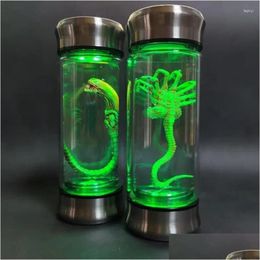 Objets décoratifs Figurines Alien Glow Jar Xenomorph Spécimen Faceher Embryo Verre Film Prop