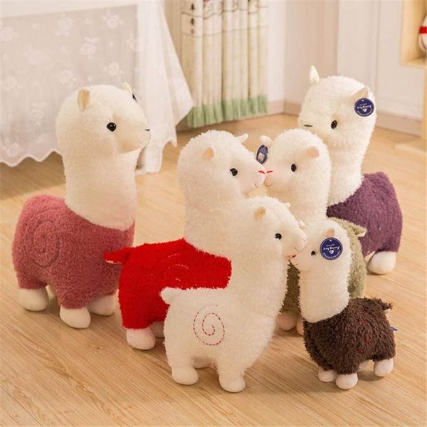 Objetos decorativos Figuras Alpaca Muñeco de peluche Llama grande Animal de peluche Abrazo Almohada Cojín suave y esponjoso Juguetes Regalos para niños Niñas Hogar De