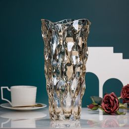 Objets décoratifs Figurines Salon américain modèle el fait main ryukuang cristal vase en verre composition florale ustensiles décoratifs et ornements 230508