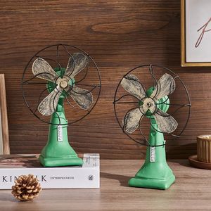 Decoratieve Objecten Beeldjes Amerikaanse Stijl Ijzer Retro Fan Ornamenten Woonkamer Decoratie Accessoires Boekhandel Bar Creatieve Ornamenten Woondecoratie Cadeau 231007