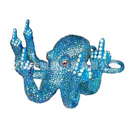 Objets décoratifs Figurines colère poulpe en colère poulpe créatif décoratif Sculpture résine artisanat ornements 231219
