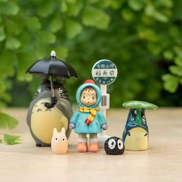 Objets décoratifs Figurines Anime Mon Voisin Hayao Miyazaki Totoro Action Figure Jouet Mini Jardin PVC Figurines Décoration Mignon Enfants Jouets Cadeau D'anniversaire 230608