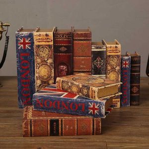 Decoratieve objecten beeldjes antieke simulatieboeken vintage huis te openen nepboek voor boekenkast decoratie boekvormige opbergdoos container L230724