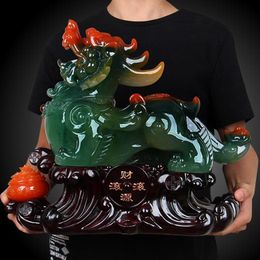 Decoratieve objecten beeldjes Azië Home Store Company Recruit Money Zhao Cai Good Fortune Pixiu Dragon Business Provetity Feng Shui T