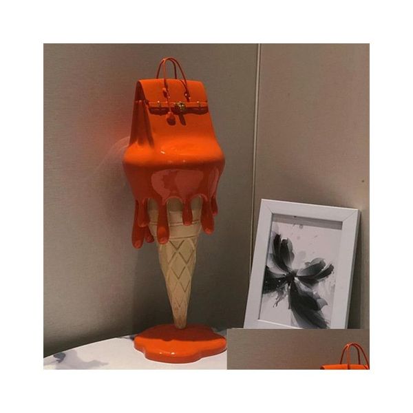 Objets décoratifs Figurines Bébé Birkream Statue Art Gk Ice Cream Bag Scpture Décoration Accessoires Home Decor Pour Salon M Dhuzc
