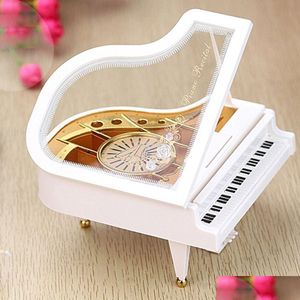 Objets décoratifs Figurines Ballet Dancer Piano Music Box Classique Danse Fée Musicale Ballerine Rotative Pour La Maison Furn Homefavor Dhtae