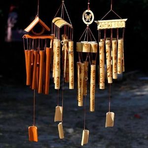 Objets décoratifs Figurines Bambou Carillons éoliens Pendentif Balcon Cour extérieure Jardin Décor à la maison Antique Windchime Intérieur Tenture murale Artisanat 230209