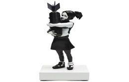 Decoratieve objecten Figurines Banksy Bomb Hugger Modern Sculpture Bomb Girl Standbeeld Hars Tafel stuk bom Love Engeland Art House DE8815143