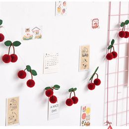 Decoratieve objecten Figurines Bayberry Filt Ball Handgemaakte slingers snaar ornamenten Haar muur hanger kinderkamer decoratie Decoratief