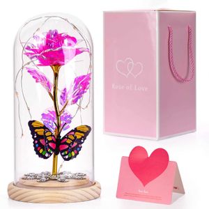 Objets décoratifs Figurines Beauty and Beast Rose Fleur artificielle Fleur Unique Gift romantique pour les mères Petite amie Birthday
