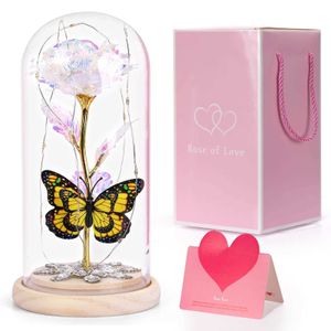 Objets décoratifs Figurines Beauty and Beast Rose Fleur artificielle Gift romantique Unique Gift pour les mères Petite amie Birthday