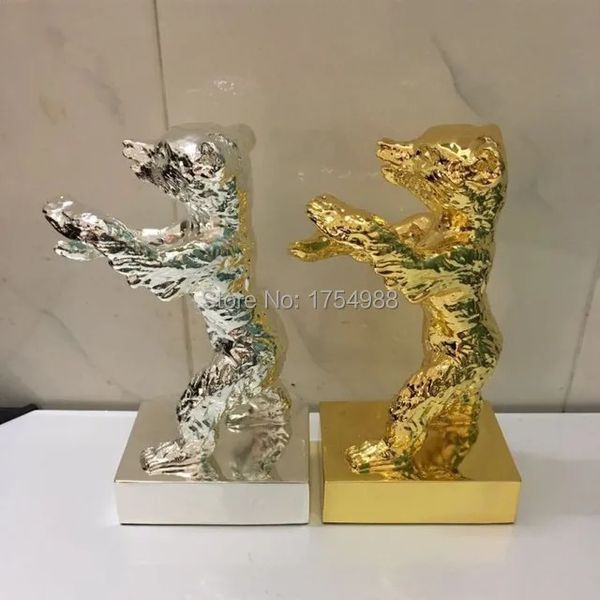 Objets décoratifs Figurines Berlin ours d'or film prix métal artisanat souvenir décoration de la maison gravure TV MOVIE Character awards 230928