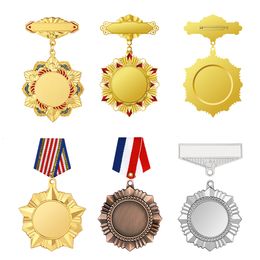 Decoratieve objecten Figurines Blank Badge Custom School Class Medals Company Uitstekend personeel Vrijwilligers Badges Army Medal Insignia Souvenir Gift 230815
