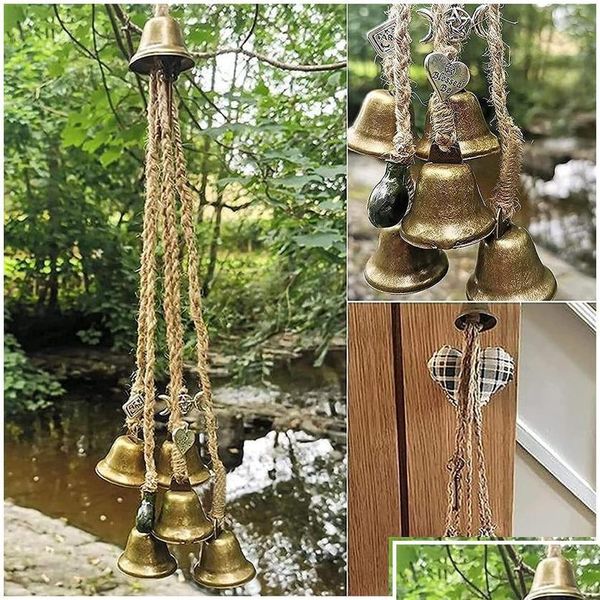 Objets décoratifs Figurines Blessing Bells Beautif Spirit Wind Chimes Witch Door Wall Hanging Dhkv5 Drop Delivery Home Garden Dec Dh4Rb