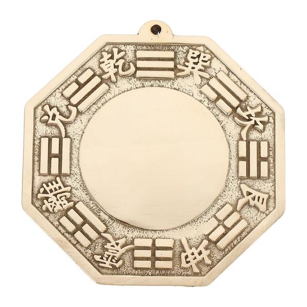 Objetos decorativos Figuras Brass Bagua Mirror Colgante Home Feng Shui Ornaments Exorcise Evil CraftsDecorative