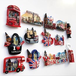 Objets décoratifs Figurines British London Tourism Memorial Réfrigérateur Autocollants Bouilloire Aimant Collection Cadeaux 3d Mignon Message Board Rappel 230505