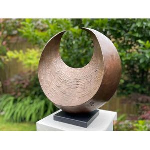 Decoratieve objecten Beeldjes Brons Scpture Zonsondergang Tuin Abstract Hedendaags Drop Levering Huis Tuin Home Decor Huisaccenten Oty3U