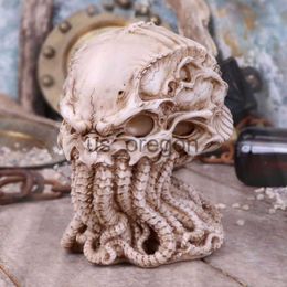 Objets décoratifs Figurines BUF Home Decor Statues mythiques de Cthulhu Résine Octopus Craft Figurines Accessoires de décoration de la maison Ornements de crâne de Cthulhu