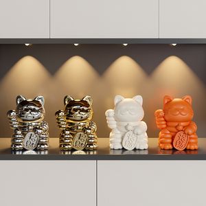 Decoratieve objecten Beeldjes Cafe Sculpturen Lucky Cat Cute Room Decor Spaarpot Cachepot Luxury Living Decoration Modern Home 230809