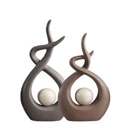 Decoratieve objecten Figurines keramische abstracte kleine beeldjes creatieve Noordse ornamenten boekenplank tv -kast woonkamer veranda decoraties t220902