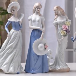 Decoratieve objecten Figurines keramisch balletmeisje standbeeld fee