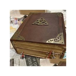 Objets décoratifs Figurines Charmed Book of Shadows Green Journal Er Bound Blank et doublé 350 Pages Spell Record Spellbook Vintage DH7V