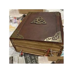 Objets décoratifs Figurines Charmed Livre des Ombres Journal Vert Er Relié Vierge Et Ligné 350 Pages Spell Record Spellbook Vinta Dh8Si